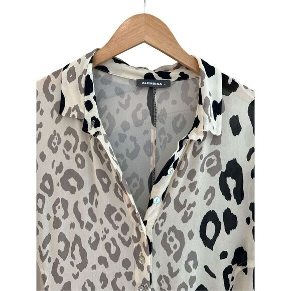 Alembika Women's Cheetah Floral Print Cat Wonderful Dress Multicolor Size 6 - Picture 11 of 13